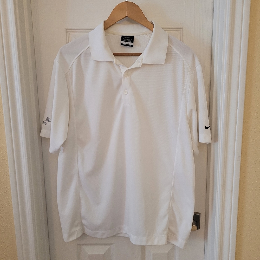 White Nike / PwC Golf Dri-Fit Polo